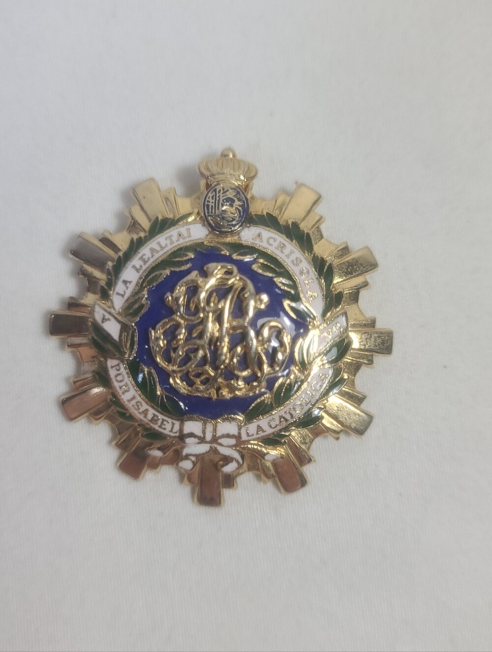 Coro Spanish Royal Order of Isabella, the Catholic Brooch Pendant